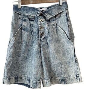 Bonjour Denim Button Fly High‎ Waist Jean Shorts Womens Size 6 Vintage